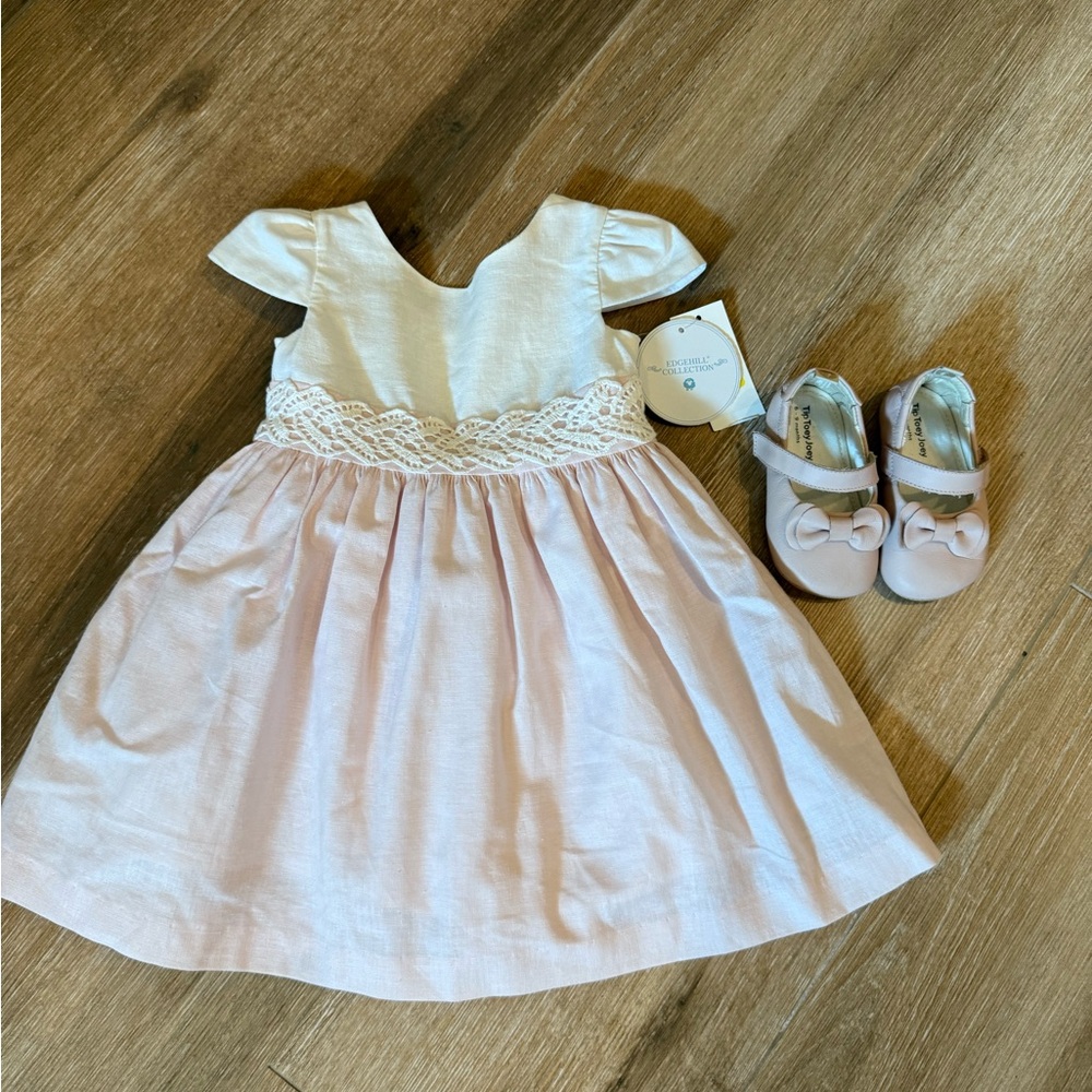 Edgehill Collection Pink & White Dress